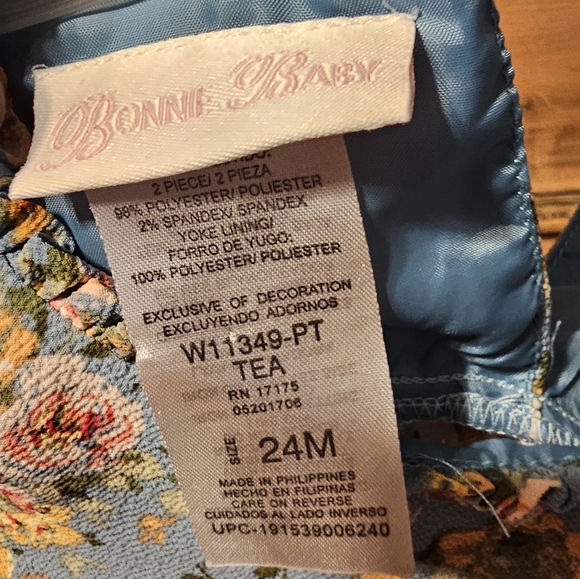 Bonnie Baby Flower Print Dress Size 24M - Picture 3 of 3